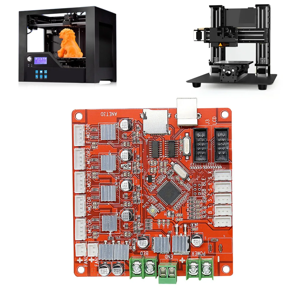 Anet V1.0 3d принтер плата контроллера материнская Ramps1.4 Обновление версии для