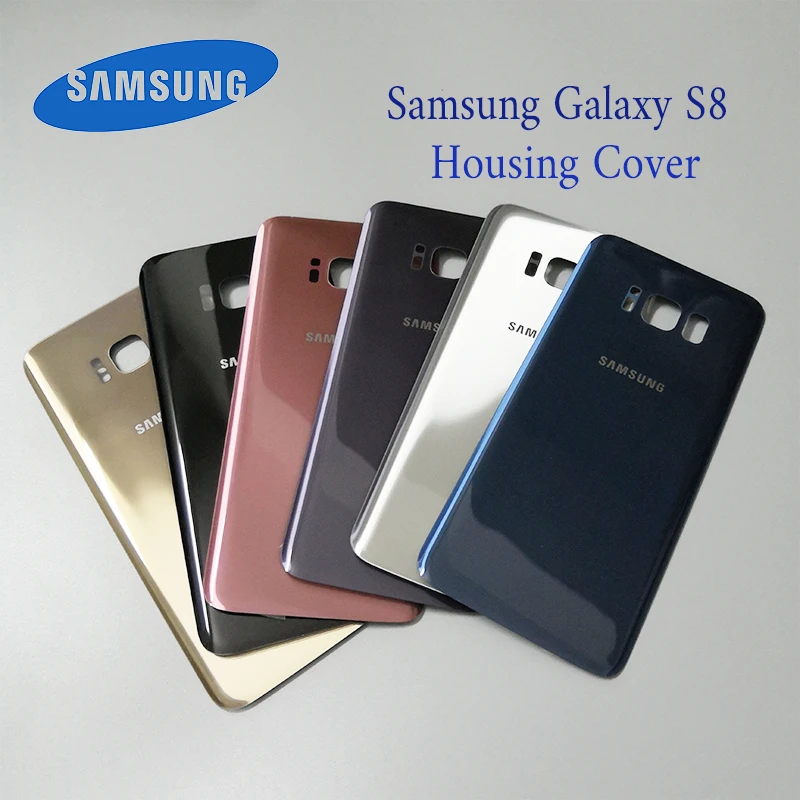 

100%Original Samsung Galaxy S8 Back Cover 3D Glass Battery Case for Samsung S8 Housing Cover Replacement + Adhesive Sticker