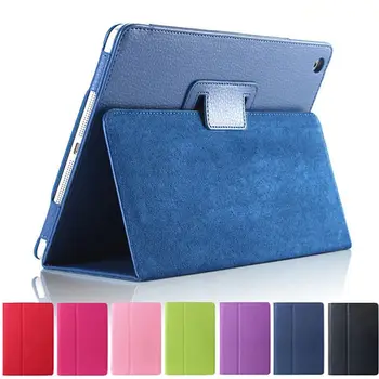 

Auto Sleep Wake Up PU Leather Case for iPad 5 ipad 6 9.7 Funda litchi style Smart Cover for iPad air 1 2 9.7 inch case +Pen Film