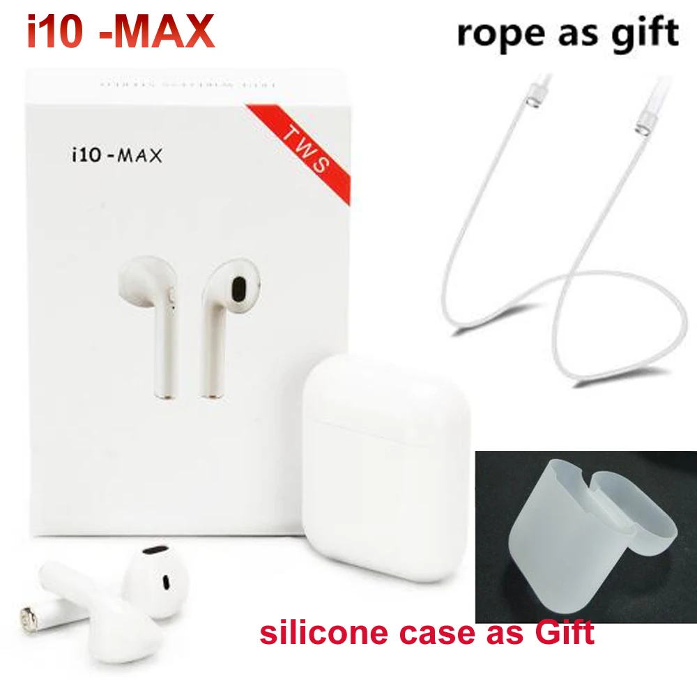 

Best i10 MAX TWS Mini Wireless Bluetooth Earphones Double Earbuds Stereo With Mic Charging Box for iphone Android Phones Hands