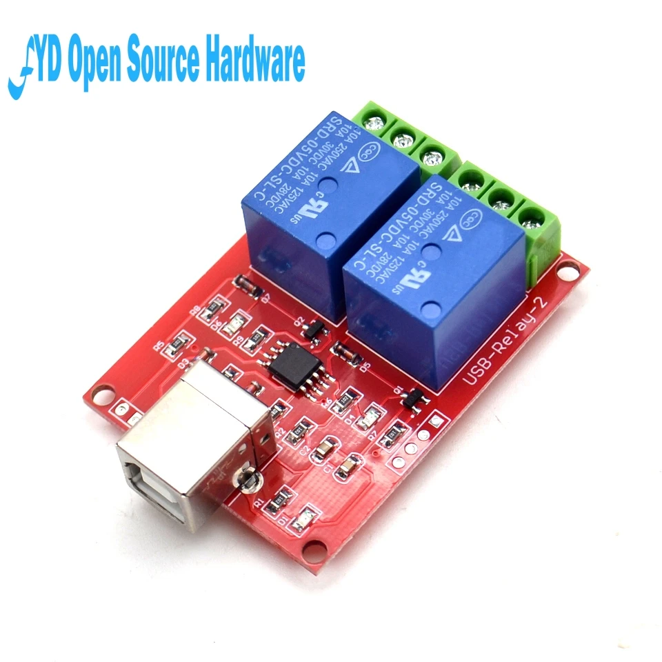 1pcs 5v free drive / usb control switch / 2 way relay module / computer control switch / PC intelligent control switch