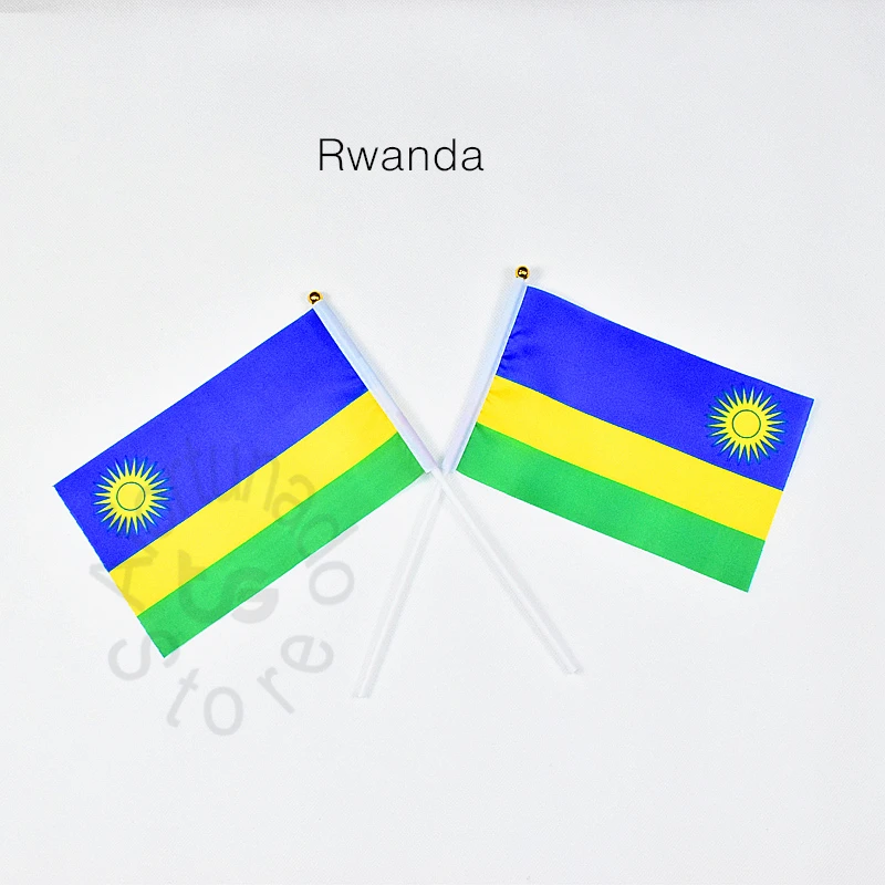 Rwanda 14*21cm flag banner Hand waving Flag National | Дом и сад