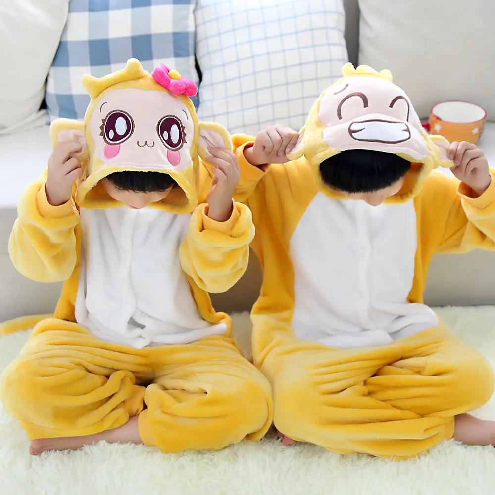 

Children Pajamas Monkey baby girl boy clothes jumpsuit kids Cartoon Sleepwear pyjama enfant Warm pijama infantil menino invierno