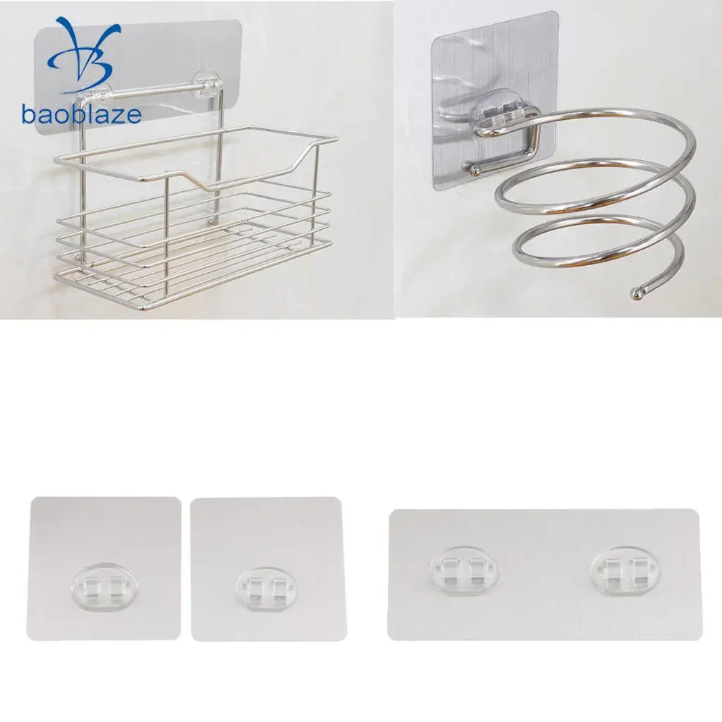 Nail Free No Trace No Drilling Wall Seamless Hook Hanger Hooks Reusable Waterproof Hook for Toilet Paper Holder Towel Ring