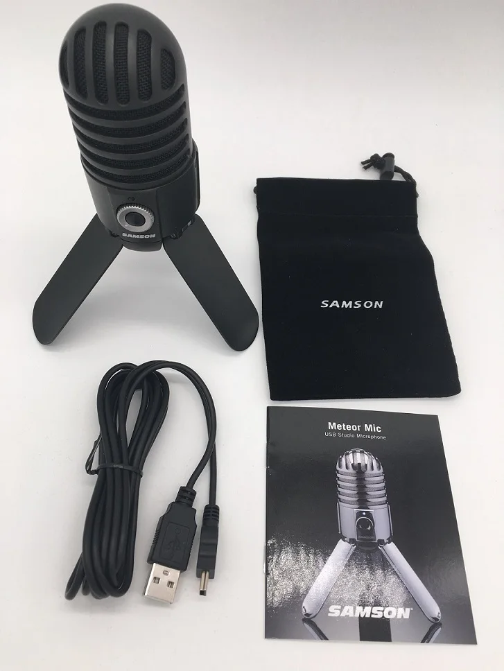 Продвижение Samson Meteor Mic USB студийный Запись микрофон раскладная кровать задняя крышка с USB кабель сумка для переноски для компьютерной сетью - Цвет: no retail package