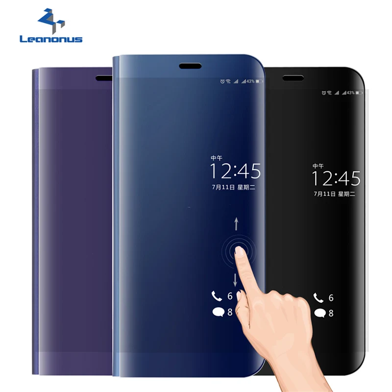 Умный флип чехол для huawei P10 Plus P10Plus зеркальный с подставкой умный телефона P9