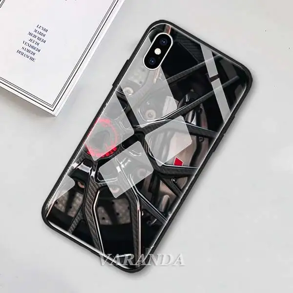 Чехол из закаленного стекла для iPhone 7, 8 Plus, 6, 6s Plus, XS MAX, X, XR, автоспорт, AMG, покрышка, стекло, чехол для телефона - Цвет: 10