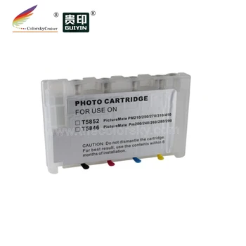 

(RCE5846) refillable ink inkjet cartridge for Epson T5846 picturemate PM 200 240 260 280 290 300 P-3000 BK/C/M/Y