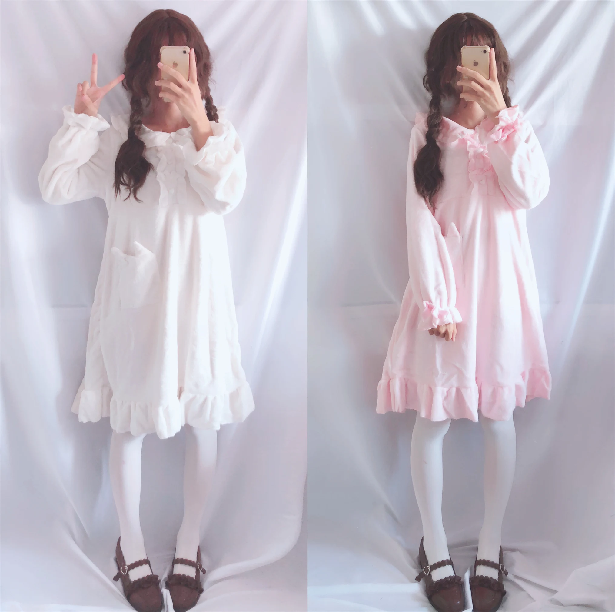 2019 Promotie Nieuwe En Winter Japanse Lolita Girls'soft Meisjes Mooie Prinses Coral Down Slapen Rok Pyjamas Thuis Kleding 2019 Promotie Nieuwe En Winter Japanse Lolita Girls'soft Meisjes Mooie Prinses Coral Down Slapen Rok Pyjamas Thuis Kleding