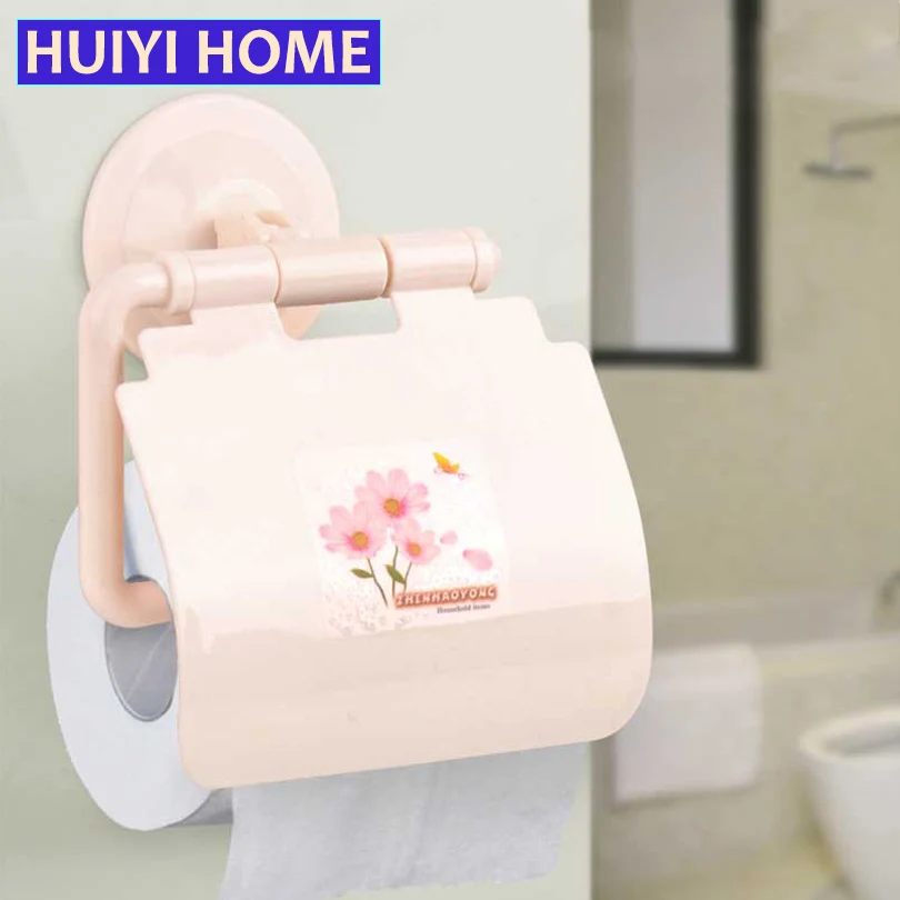 Bathroom Tissues Storage Rack Plastic Waterproof Sucker Toilet Paper