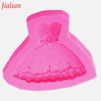

Angel Wings fondant cake silicone mold Princess dress Reverse forming chocolate soap kitchen Baking decoration tools F0011