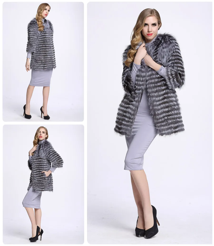 Натуральный мех Women Silver Fox Fur Coat пальто женское пуховик Plus Size S-8XL женские пальто