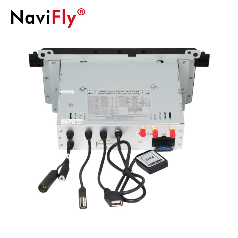 Best NaviFly 4G LTE Android8.1 Quad Core Car Radio DVD GPS Navigation Stereo for BMW E46 3 Series M3 1998-2006 RAM 2GB HD 1024*600 5