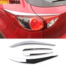 Für Mazda Cx-5 Cx5 2012 2013 2014 2015 2016 Chrome Hinten Schwanz Licht Rücklicht Lampe Abdeckung Trim Deckel Augenlid Augenbraue form Garnieren