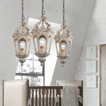 Vintage résine suspension lampe à main E27 LED Luminaire Suspendu pour salon chambre étude cuisine décor à la maison Luminaire lumières