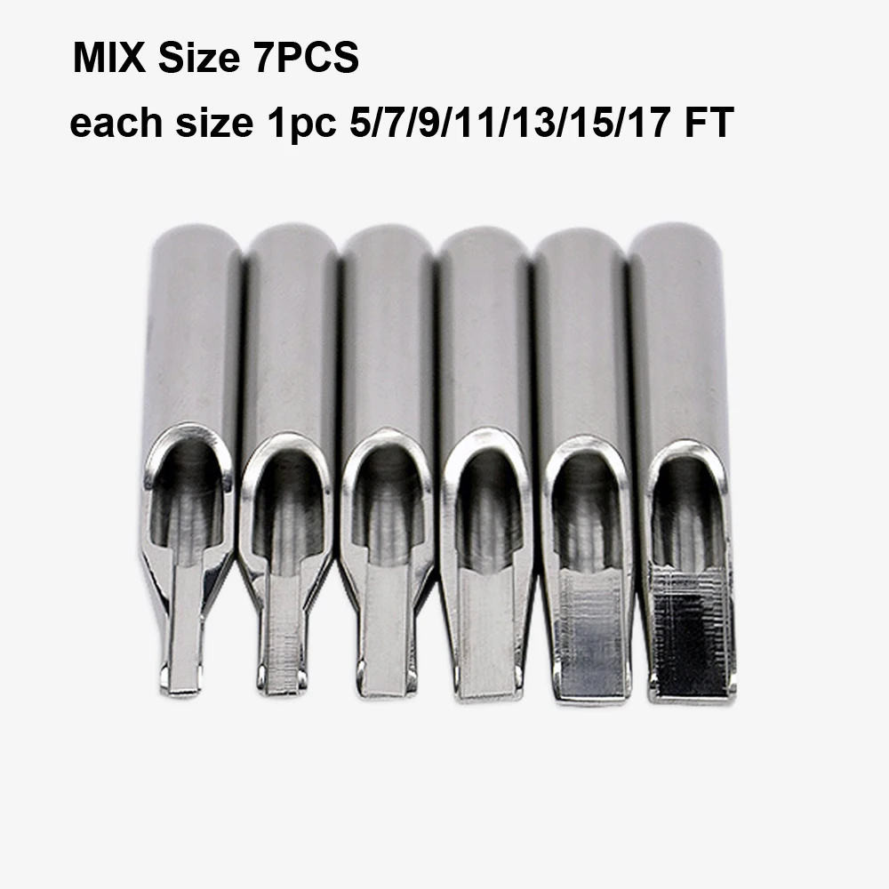Stainless Steel Tattoo Tips Set 1/5/10pcs for Needles Cartridges Accessories Tattoo Microblading Needles