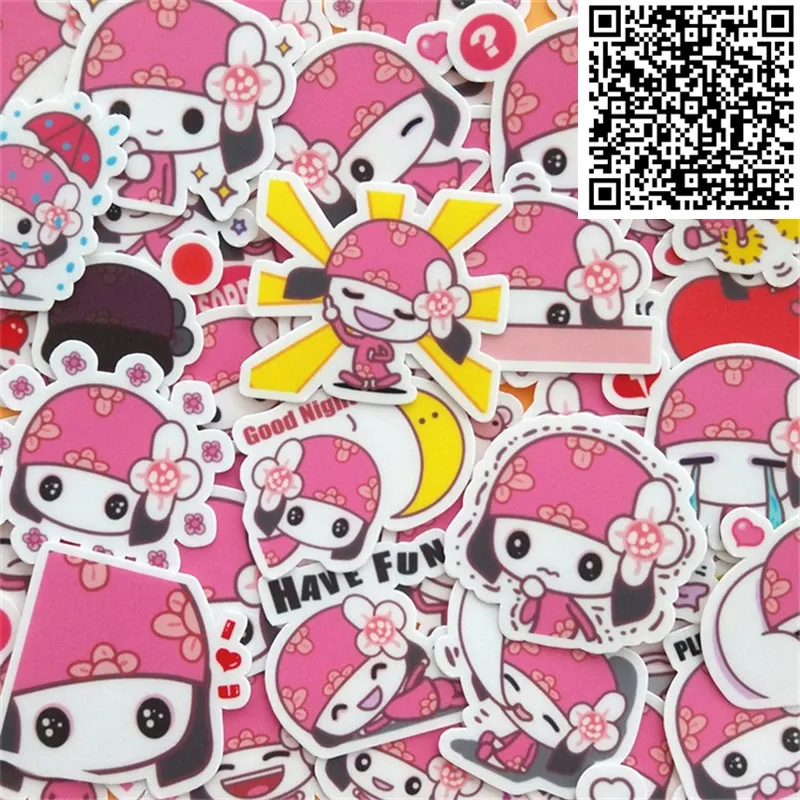 40 pcs Mixed Cartoon flower girl Sticker for DIY Luggage Laptop Skateboard Fridge Bicycle Phone toy Children Stickers | Игрушки и хобби