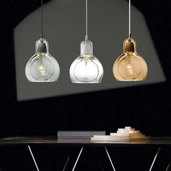 

Modern Pendant Light For Kitchen Big Bulb Lamp shade Globe Glass Pendant Lamp Cafe Home Lighting Fixtures Bar Hanging Lamp