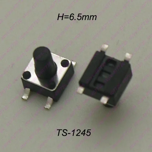 50 шт. 4,5X4,5 мм H = 3,5/3,8/4,0/4,3/4,5/5/5,5/6/7/8/9/10/11/12 мм SMT 4PIN 12V тактовый переключатель 260GF Мгновенный Кнопочный верхний медный