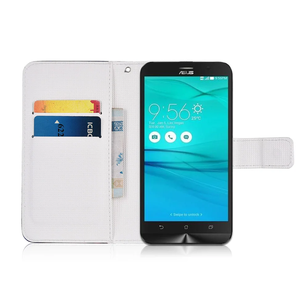 Для Asus Zenfone GO ZB450KL ZB452KG ZB 450KL 452KG 450 452 чехол TPU мультяшный кошелек из искусственной кожи чехол Модный милый крутой чехол