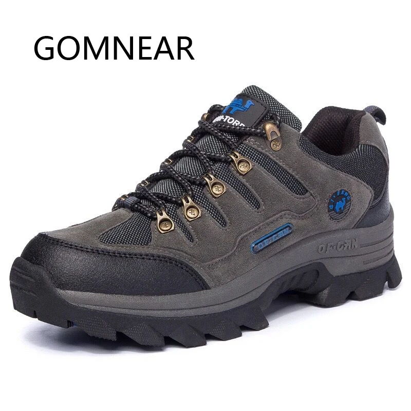 GOMNEAR الشتاء رياضية للرجال التكتيكية الأحذية في الهواء الطلق السياحة المشي الصيد الجمل الأحذية تنفس التخييم رجل رياضة