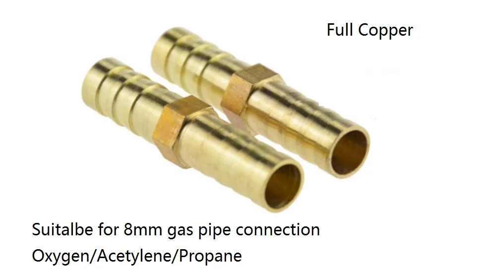2pcs/pack Gas Pipe Connector Oxygen Acetylene Propane Liquefied Gas