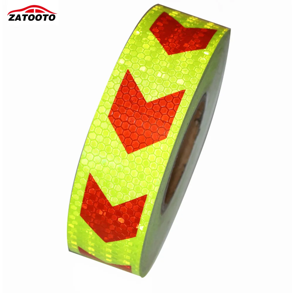 

45m*5cm Yellow with Red arrows Reflective Warning Conspicuity Tape Conspicuity Strips Reflective Material