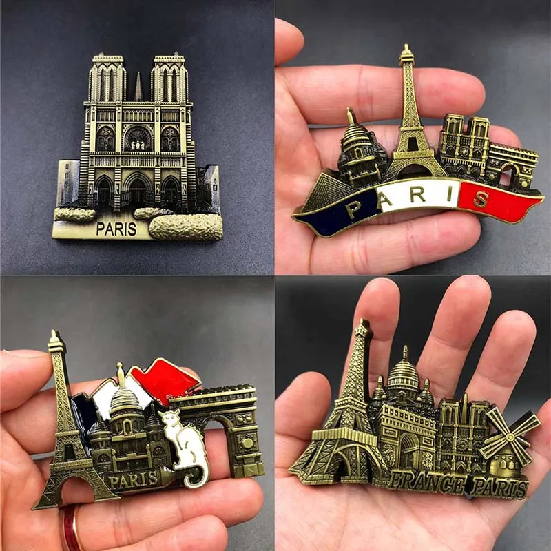 

New DE Paris France Tourism Travel Souvenir 3D Metal Fridge Magnet Craft