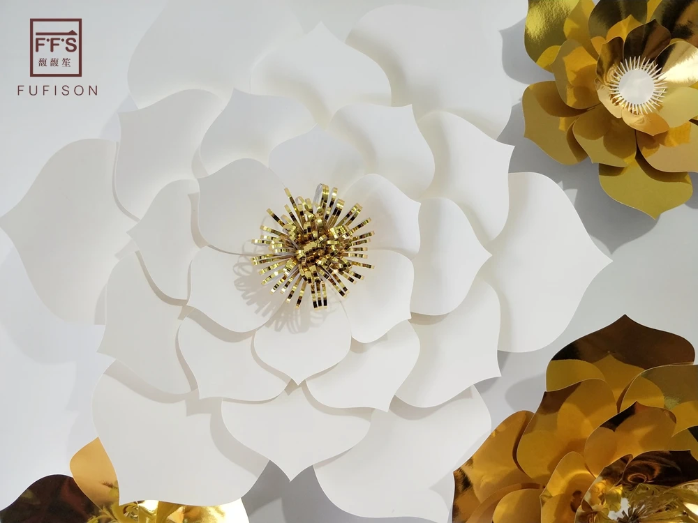 

50CM Paper Flowers winter wonderland decorations DIY Party Backdrop Wedding Party Kids Birthday Home Room Decor baby shower