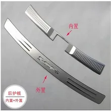 for Suzuki sx4 S-Cross 2013 2014 Built Rearguards Stainless Steel Rear Bumper Protector Car Styling Stickers Accessories