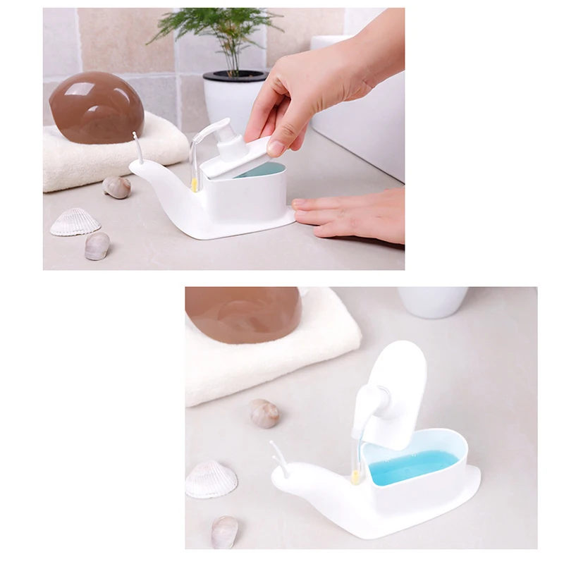Портативные дозаторы для мыла с улиткой, креативный ручной домашний пластиковый практичный жидкий шампунь, контейнер для геля для душа
