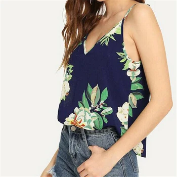 

Fashion Women Blouse Summer Sexy Tops Woman Vest Tops Sleeveless Shirt V Neck Blouse Ladies Tops Casual Shirt Top Ladies Blouses