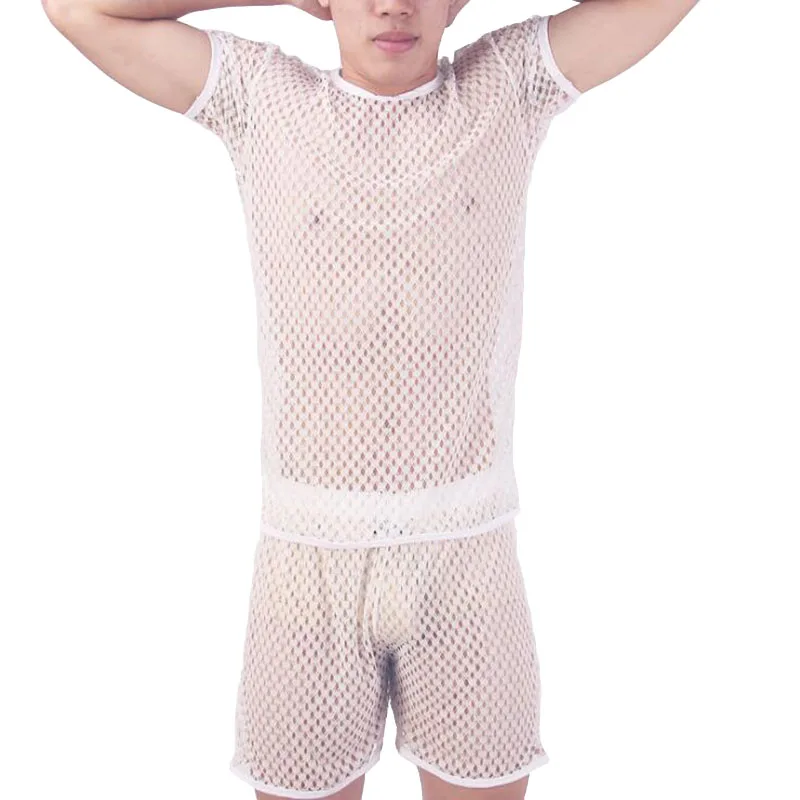 KWAN. Z Мужская пижама одежда для геев дышащая ropa gay camiseta прозрачная hombre рубашка