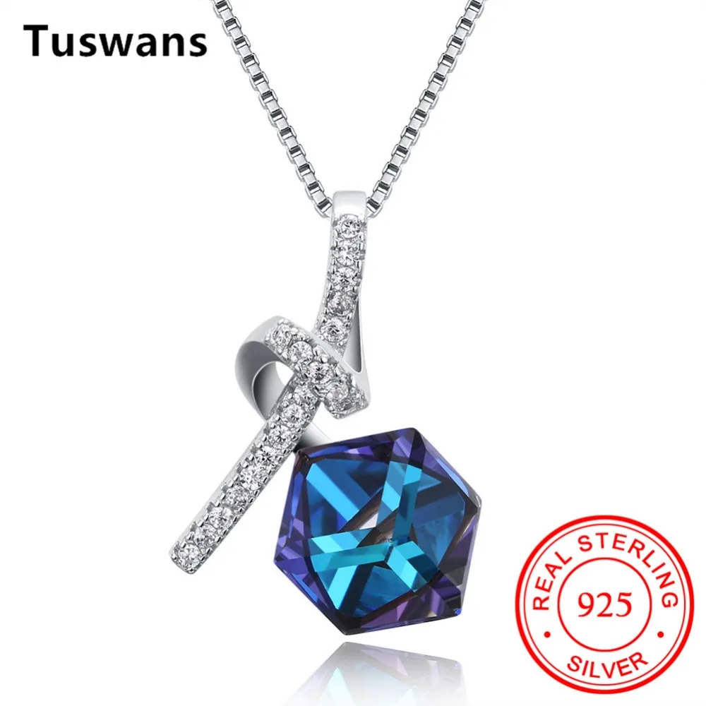 Rhombus Modeling 925 Sterling Silver Necklace For Women Australia