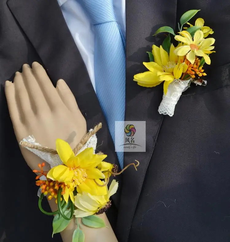Handmade Corsages Flowers Wedding Supplies Groom Boutonniere Bride