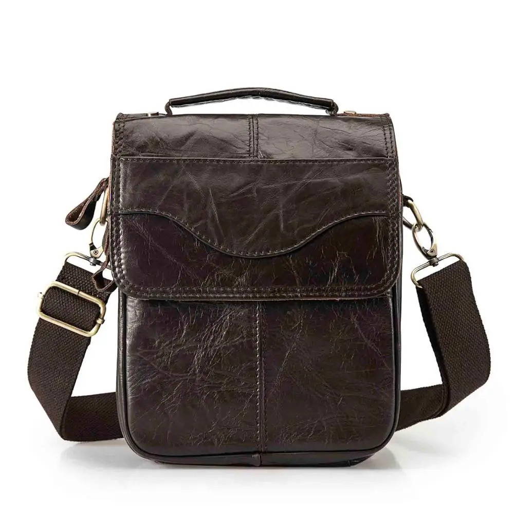 Качественная кожаная мужская модная повседневная сумка-тоут сумка-мессенджер дизайнерская сумка через плечо сумка на одно плечо " чехол для планшета для мужчин 144-b-b - Цвет: brown