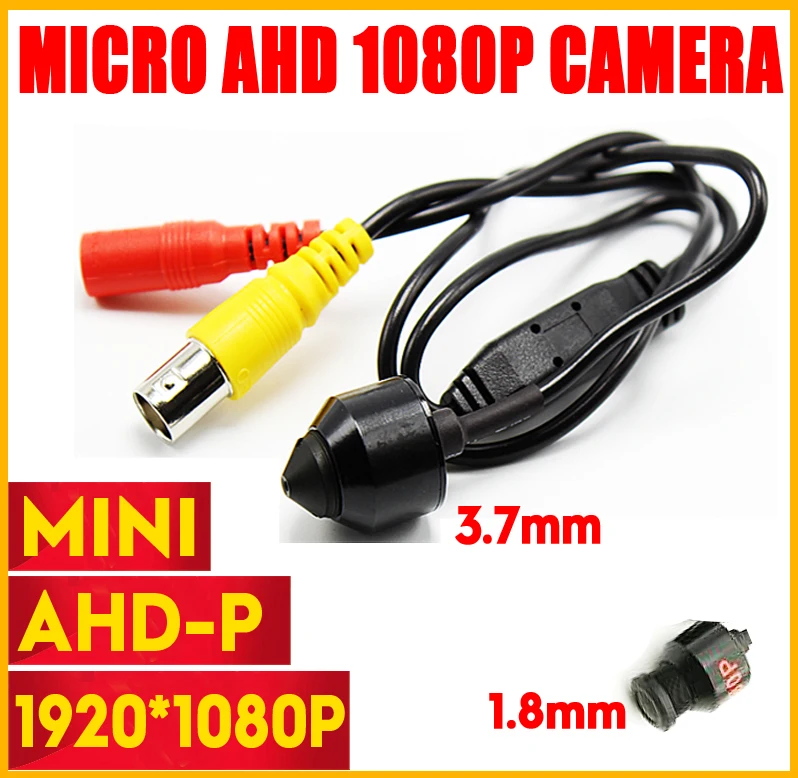 HD пули металла 1080 P 1920*1080 наблюдения AHD Мини CCTV Камера H.264 3,7 мм/1,8 мм объектив 2.0MP проводной Цвет супер небольшой Камера