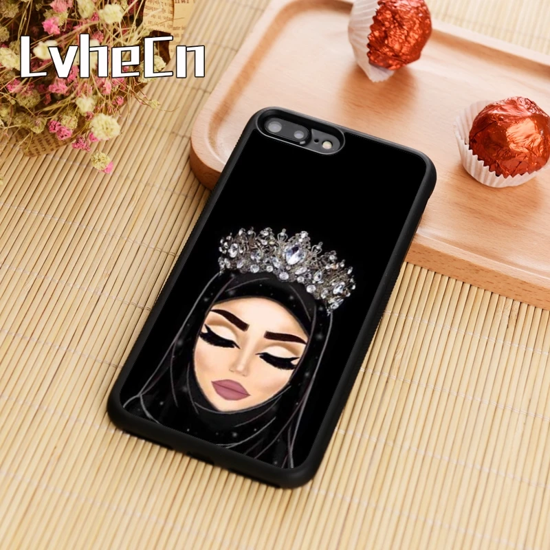 

LvheCn Muslim islamic gril eyes Phone Case Cover For iPhone 5s SE 6 6s 7 8 plus 10 X Samsung Galaxy S6 S7 edge S8 S9 plus note 8
