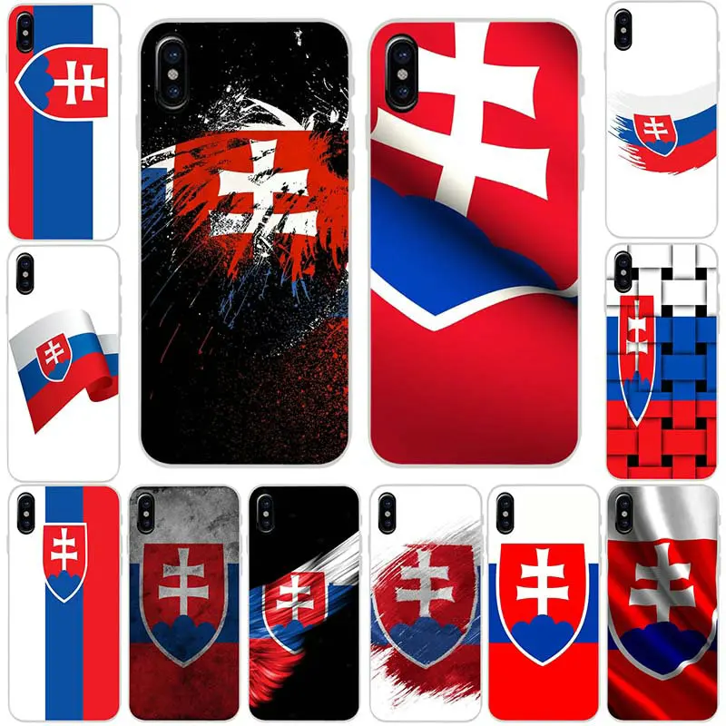 

Slovak Slovakia Flag Soft TPU Mobile Phone Bags Case Coque for iPhone X XR XS Max 8 7 Plus 6 6S Plus 5 5S SE 5C 4S Shell