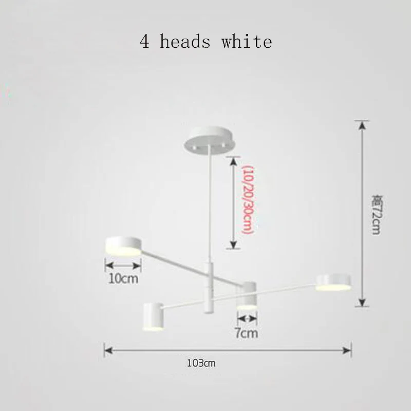 Современный подвесной светильник s светодиодный светильник для гостиной, ресторана, атмосферная домашняя Подвесная лампа, Подвесная лампа в скандинавском стиле для спальни - Цвет абажура: 4 Lights White