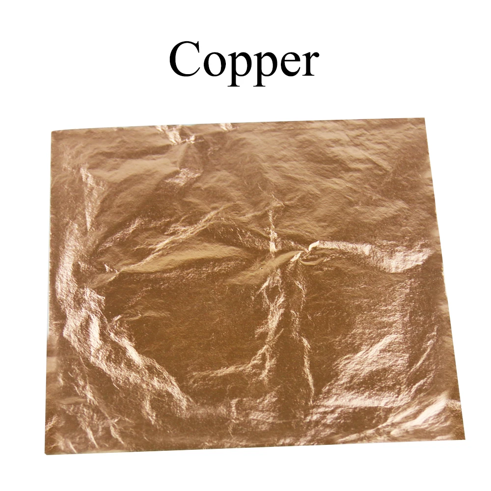 1000 sheets Imitation Gold Leaf Gilding Glue,Red Real 100 Copper leaf