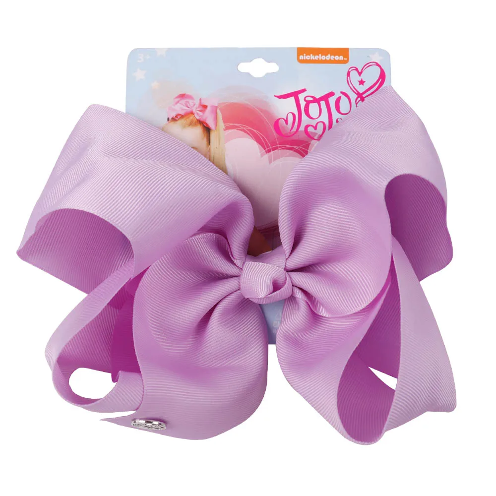 8 дюймов jojo siwa JOJO банты для девочек бант из ленты с зажимами для детей заколки для волос ручной работы бант для девочек головные уборы аксессуары для волос - Цвет: lavender