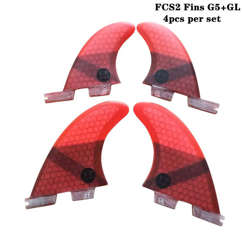 FCSII G5 + GL серфинга синий/черный/красный/Зеленый цвет фасетчатый Киль quad fin комплект FCS 2 Fin Лидер продаж FCS II Fin Quilhas