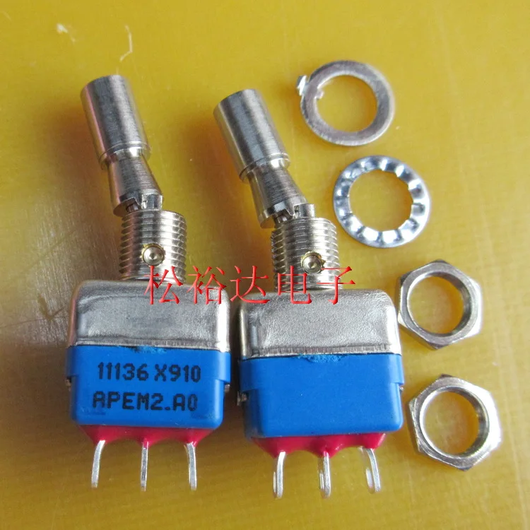

Original new 100% APEM2.A0 3pin 2gear locking toggle switch error and mistake proofing operation