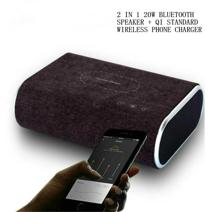 

Music Center Wireless Fabric Acoustics System Portable Column Audio Bluetooth Boom Speaker Wireless Charger Speaker High Power
