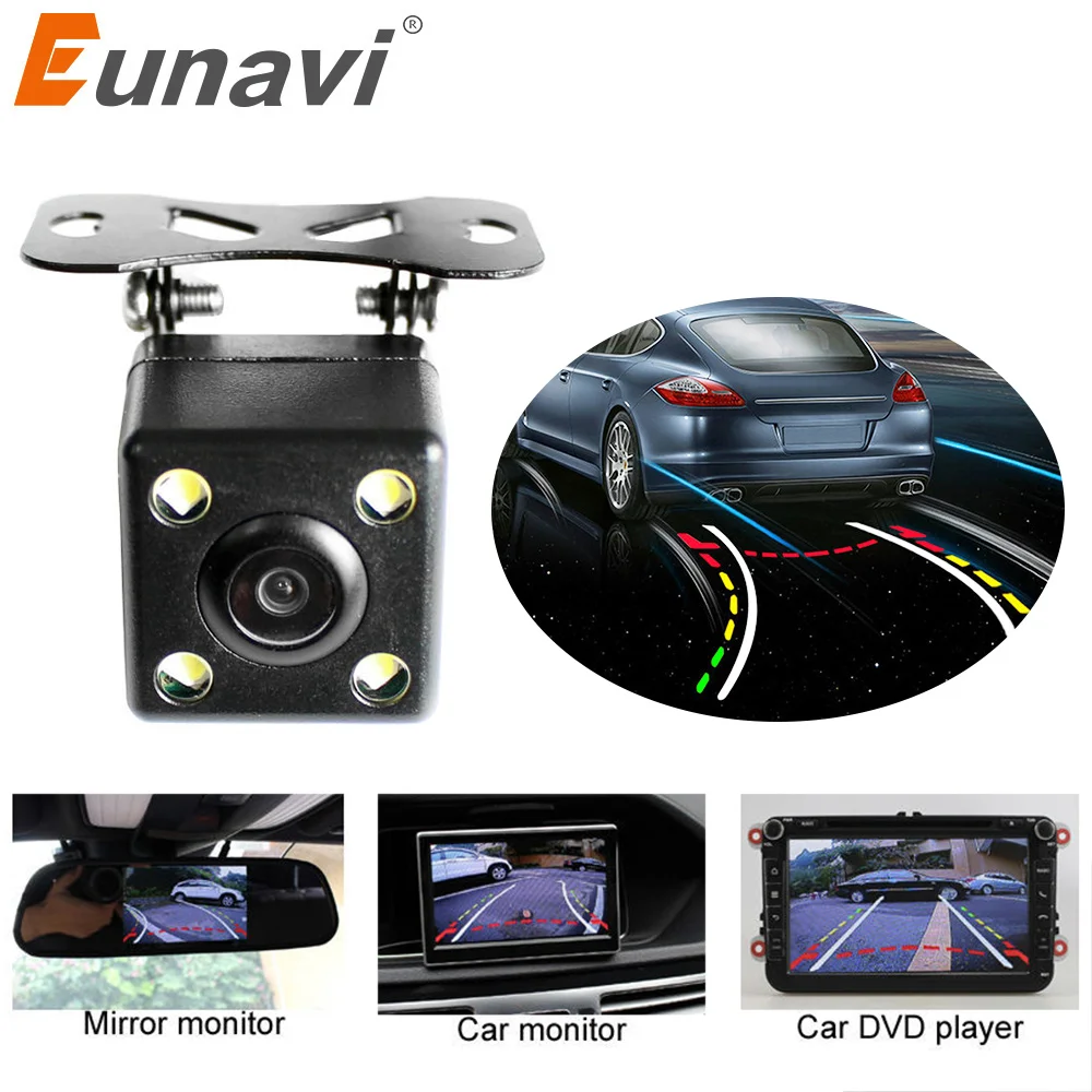 Eunavi интеллектуальная динамическая траектория треков камера заднего вида HD CCD резервная камера заднего вида авто реверсивная парковочная система