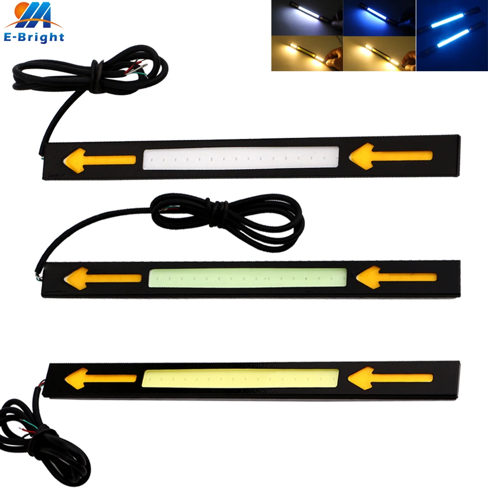YM E-Bright 2 комплекта (4 шт.) COB LED 17 см DRL двухцветные автомобильные Стайлинг стрелки