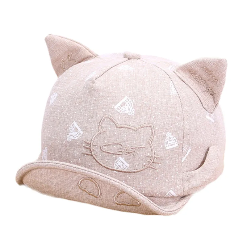 

Lawadka Newborn Hats For Girls Cute Cat Baby Hat Girls Boys Caps Infant Summer Sun Hat With Ear Beanies Accessories