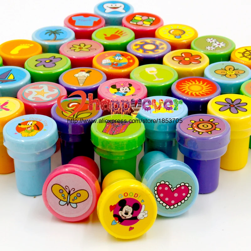 36PCS Self ink Stamps Kids Party Favors for Birthday Giveaways Gift Toys kindergarten Boy Girl