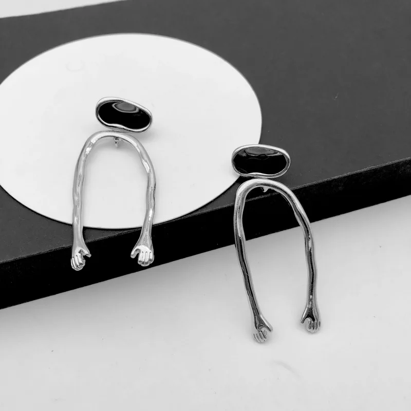 F. J4Z винтажные Geo круглые серьги для женщин Irregualr геометрические серьги в форме капли воды для вечеринок